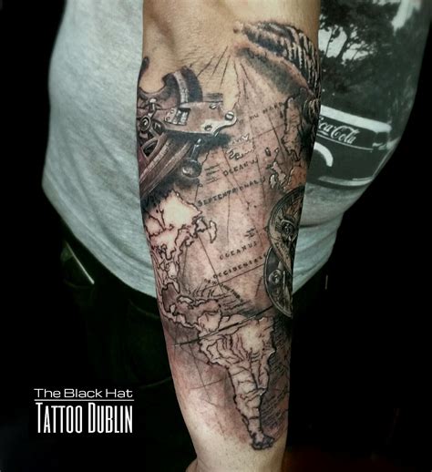 map tattoo sleeve